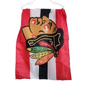 Chicago Blackhawks NHL Red and Black Sports Flag Wall Decor Hanging Art